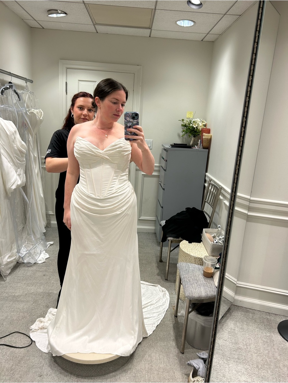 White Corseted Strapless Bridal Gown - Never Worn!